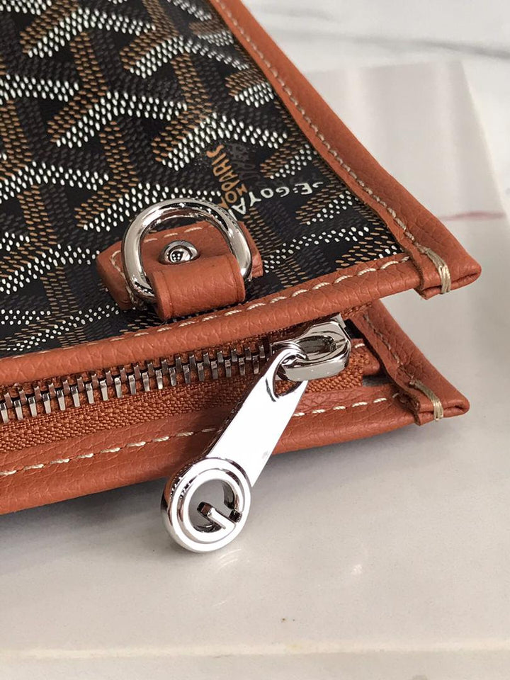 GOYARD MORVAN DOCUMENT CASE BLACK BROWN – Mila Berlucci