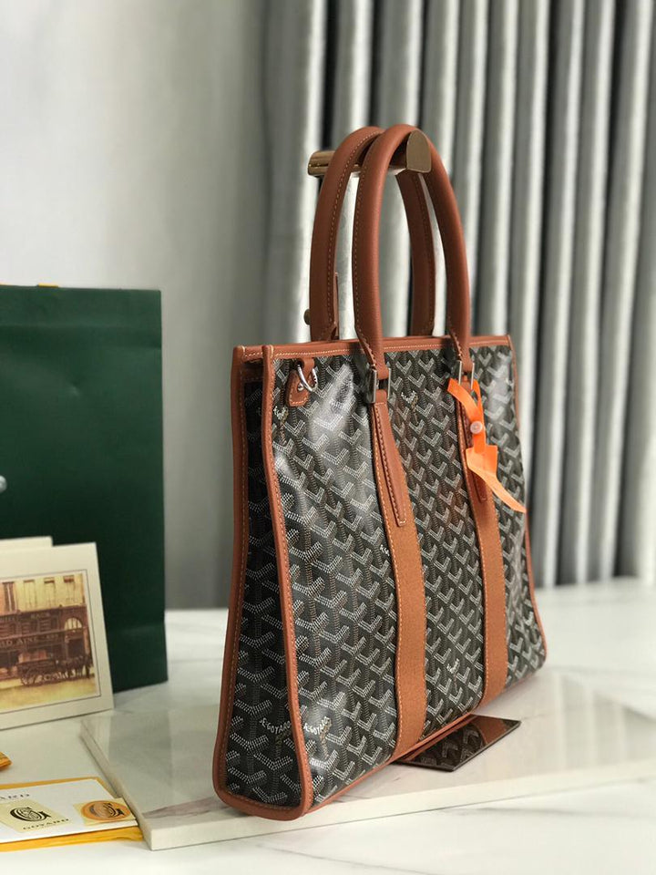 GOYARD MORVAN DOCUMENT CASE BLACK BROWN – Mila Berlucci
